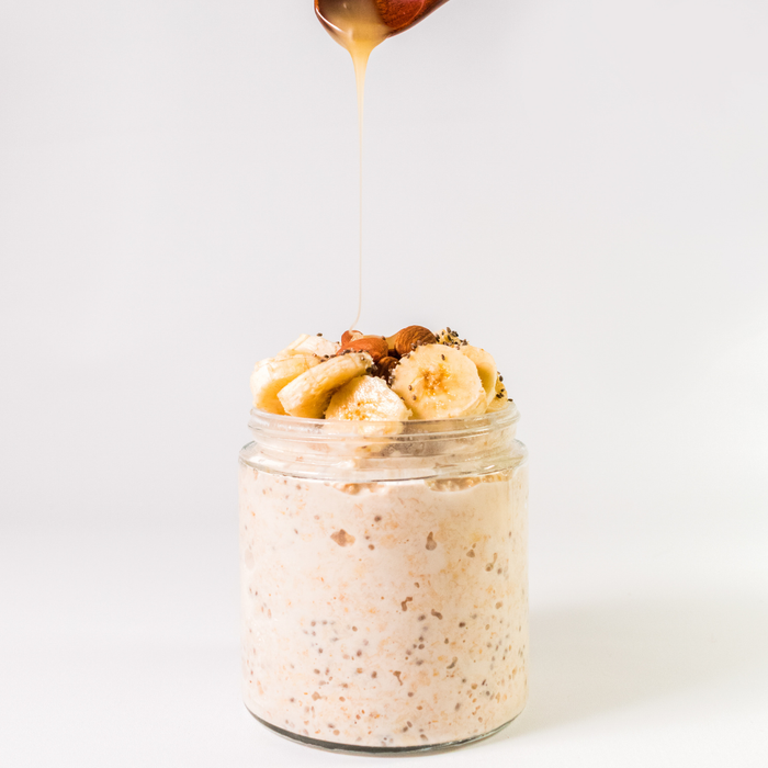 Vegan Protein Overnight Oats für einen gesunden Start in den Tag