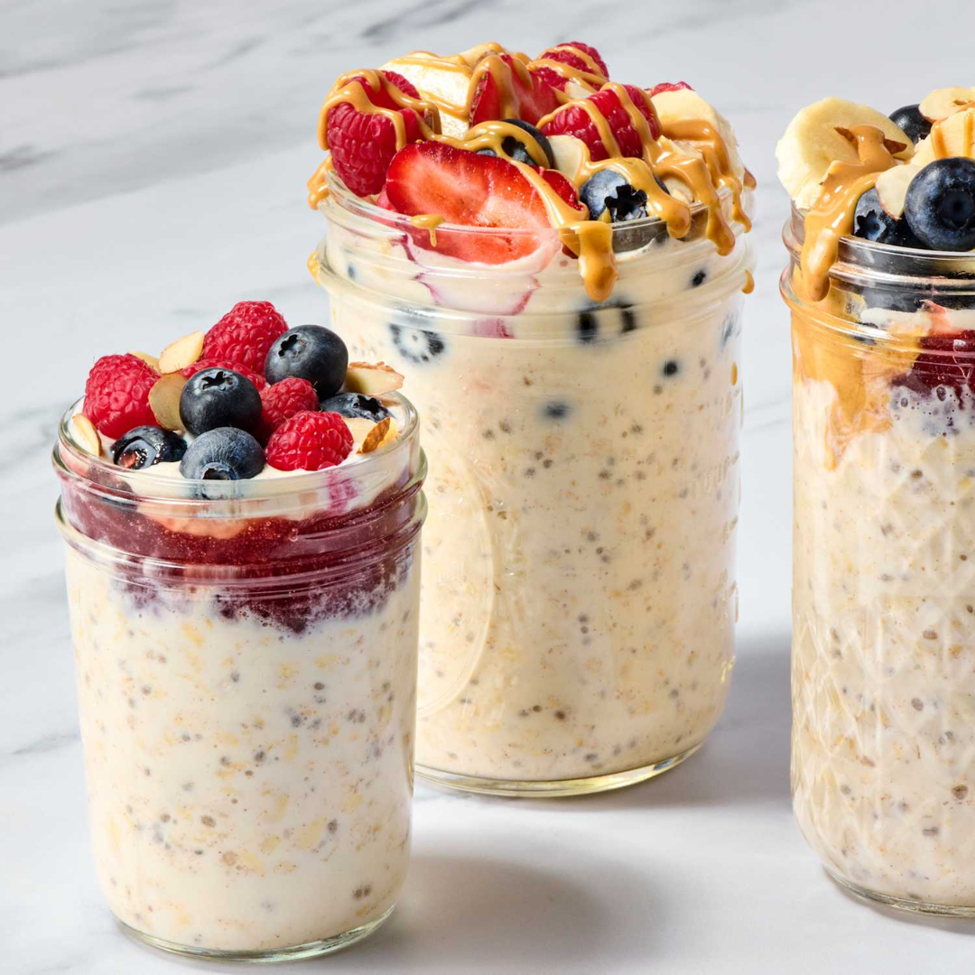 Vegan Protein Overnight Oats für einen gesunden Start in den Tag