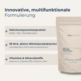 Vegan Protein+ Creamy Vanilla – Black Friday Special | Jetzt –10 % sichern
